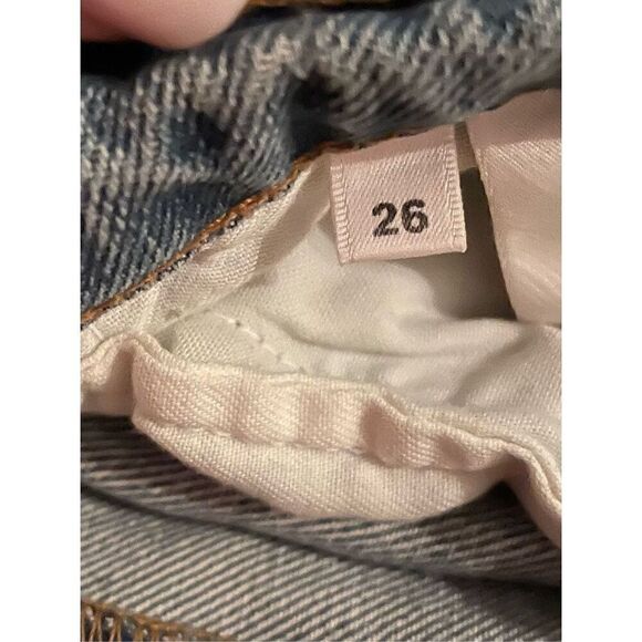 Reformation High Waisted Julia Jean Distressed  Antigua wash Size 26 Denim Boho - Picture 6 of 7
